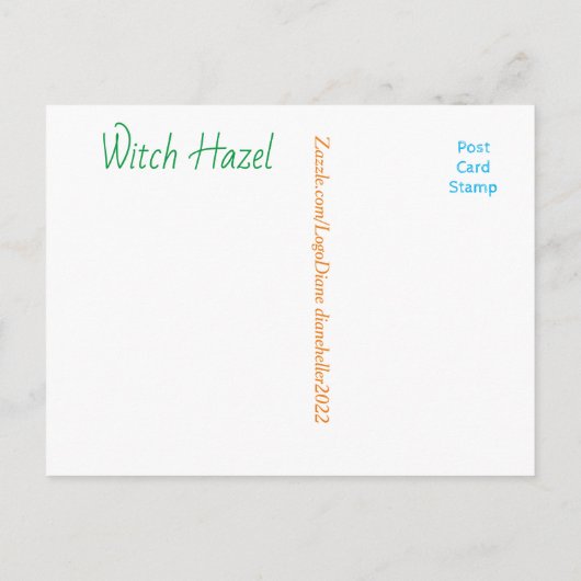Whitcher Hazel Postcard Postkarte (Rückseite)