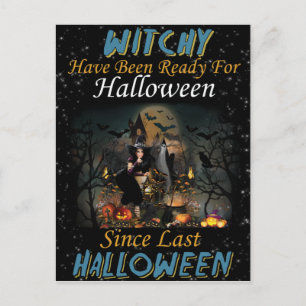 Whitchy sagt Happy Halloween Grußkarte Postkarte