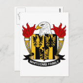 Whitcomb-Familienwappen Postkarte (Vorne/Hinten)
