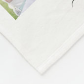 White 16 Foto Collage Monogram Name Kalligrafie Fleecedecke (Ecke)