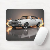 White 1970 Chevelle SS Cabriolet Mousepad (Mit Mouse)