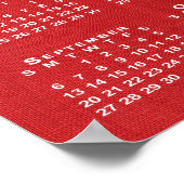 White 2026 Calendar on Customizable Foto Poster (Ecke)