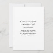 White 2 Foto Script Typografy Abschluss Ankündigung (Rückseite)