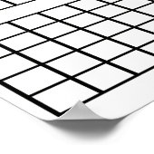 White 3 Month Calendar Poster (Ecke)