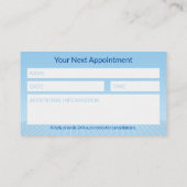 White 3D Caduceus Blue Design Medical  Terminkarte (Rückseite)