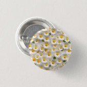White 3D Daisy Seamless Muster Button (Vorne & Hinten)