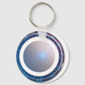 White 3D designer Schlüsselanhänger (Vorderseite)