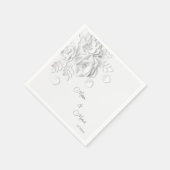 White 3D Einfache Blume Hochzeit Serviette (Ecke)