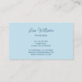 White 3D Einfache Blume Visitenkarte (Rückseite)