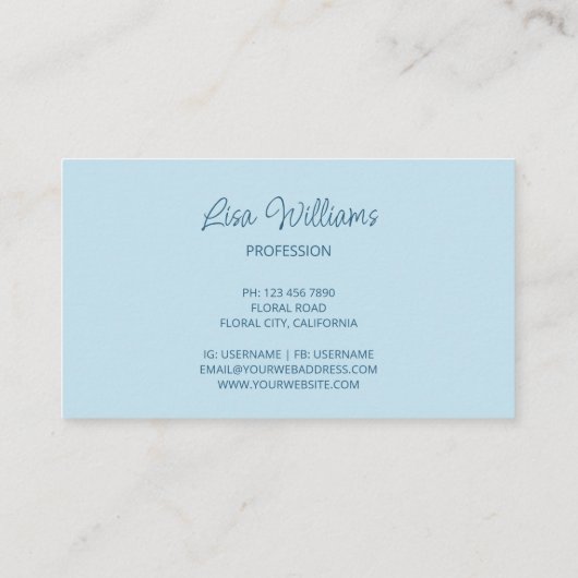 White 3D Einfache Blume Visitenkarte (Rückseite)