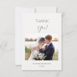 White 3D Flowers Roses Thank You Card Dankeskarte
