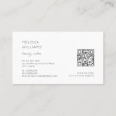 White 3D Simple Flowers Visitenkarte (Rückseite)