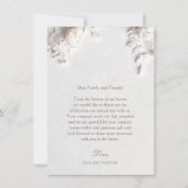 White 3D Wildflowers Roses Dankeskarte (Rückseite)