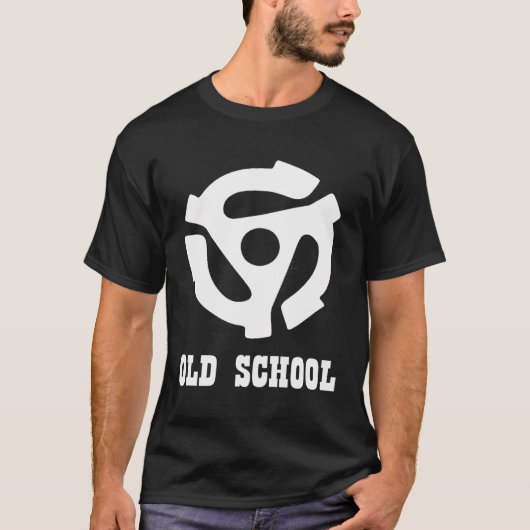 White 45 Rmp Record Player-Adapter T-Shirt (Vorderseite)