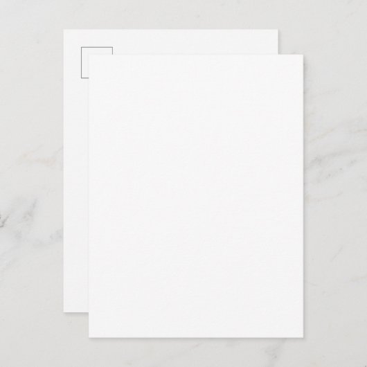 White 4,25" x 5,6" Matte Blank Hochzeitseinladung Postkarte (Vorne/Hinten)