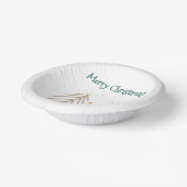 White 4 Green Pink Gold Christmas Trees Party Pappteller (Gewinkelt)