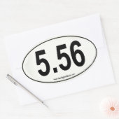 White 5.56 Marathon Typ Oval Aufkleber (Umschlag)