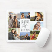 White 7 Foto Collage | Leben mit dir lieben Mousepad (Mit Mouse)