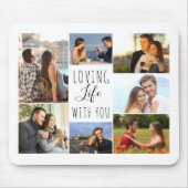 White 7 Foto Collage | Leben mit dir lieben Mousepad (Vorne)