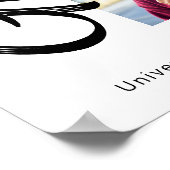 White Abschluss 3 Foto Bold Arch Black Script Poster (Ecke)