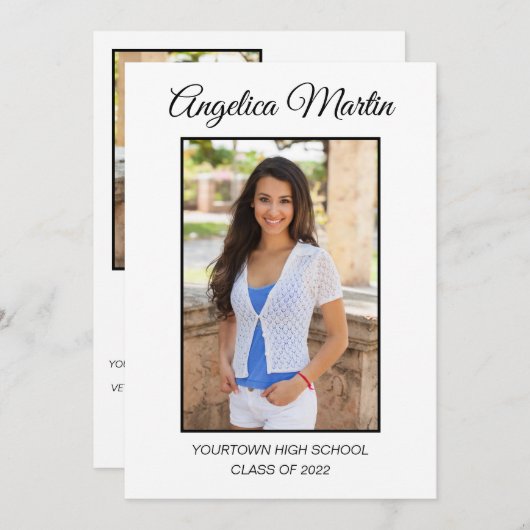 White Abschluss 3 Foto Class 20XX (Vorne/Hinten)