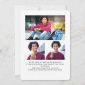 White Abschluss 4 Foto Bold Arc Script Modern Ankündigung (Rückseite)