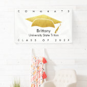 White Abschluss Gold Cap Fett Modernes Einfaches M Banner (Insitu)