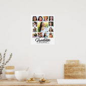 White Abschluss K-12 Fotocollage Schwarzes Script Poster (Küche)