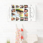 White Abschluss K-12 Moderne Script Foto Collage Banner (Insitu)