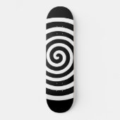 White Abstract Spiral Skateboard (Vorderseite)