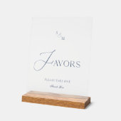 White Acrylic “Favors” Sign Acrylschild (Winkel)