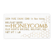 White Address Sized Honeycomb Label Gold (Vorne)