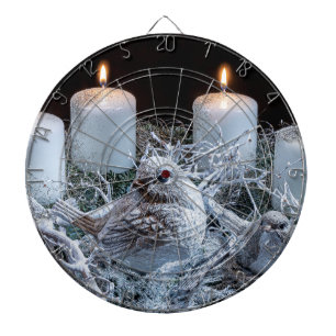 White Advent Kreath Dartscheibe
