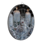 White Advent Kreath Dartscheibe (Vorderseite Links)