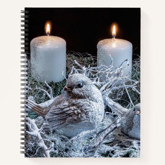 White Advent Kreath Notizblock (Vorderseite)
