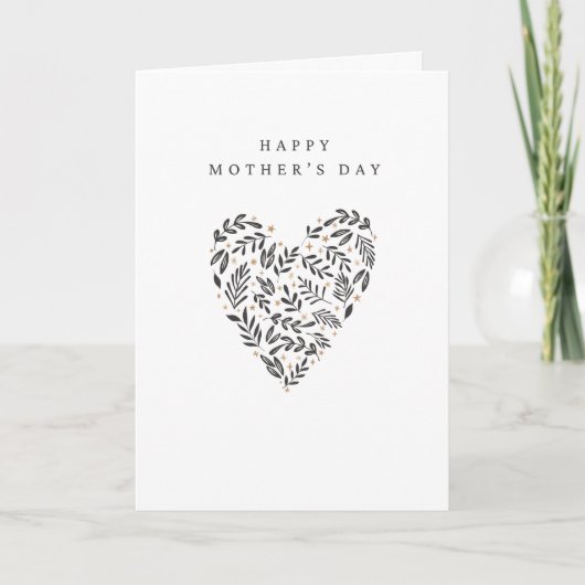 White Aesthetic Mother's Day Greeting Card Karte (Vorderseite)