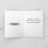 White Aesthetic Mother's Day Greeting Card Karte (Innenseite)