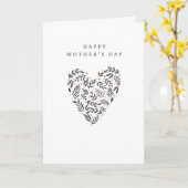 White Aesthetic Mother's Day Greeting Card Karte (Gelbe Blume)