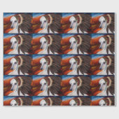 White Afghan Hound Geschenkpapier (Flach)