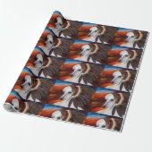 White Afghan Hound Geschenkpapier (Ungerollt)