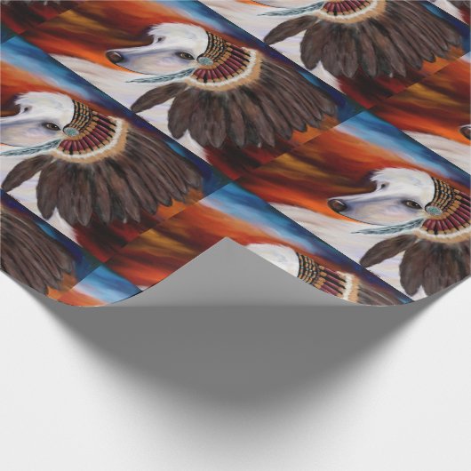 White Afghan Hound Geschenkpapier (Ecke)