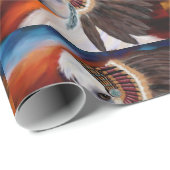 White Afghan Hound Geschenkpapier (Rolleneckpunkt)