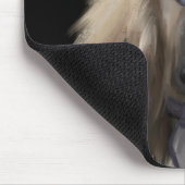 White Afghan Hound Mousepad (Ecke)