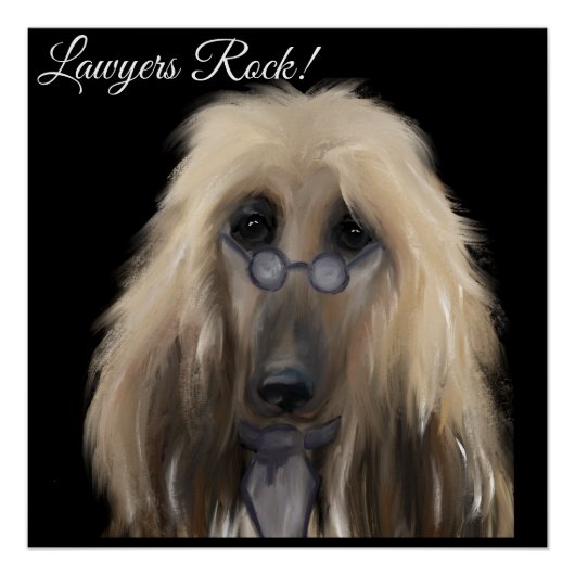 White Afghan Hound Poster (Vorderseite)