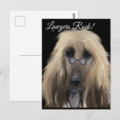 White Afghan Hound Postkarte (Vorne/Hinten)