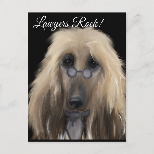 White Afghan Hound Postkarte (Vorderseite)