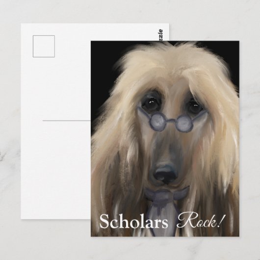 White Afghan Hound Postkarte (Vorne/Hinten)