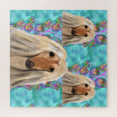 White Afghan Hound Puzzle (Horizontal)