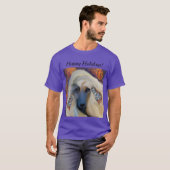 White Afghan Hound T-Shirt (Vorne ganz)