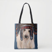 White Afghan Hound Tasche (Vorderseite)